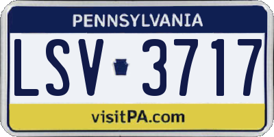 PA license plate LSV3717