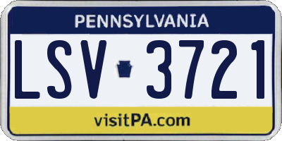 PA license plate LSV3721