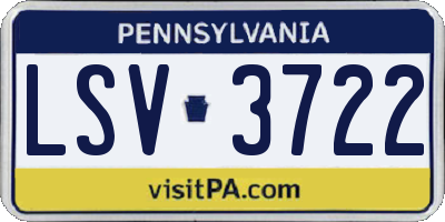 PA license plate LSV3722
