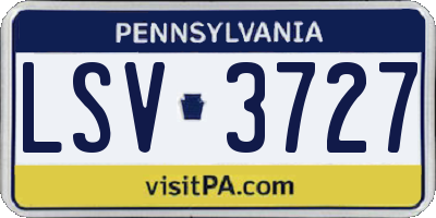 PA license plate LSV3727