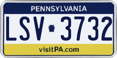 PA license plate LSV3732