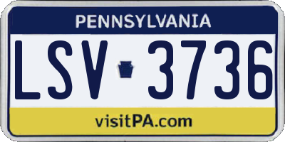 PA license plate LSV3736