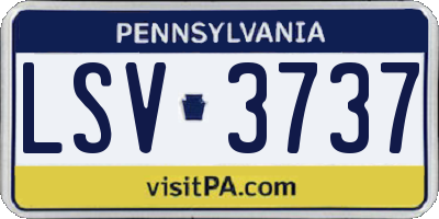 PA license plate LSV3737