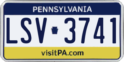 PA license plate LSV3741