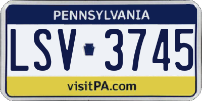 PA license plate LSV3745