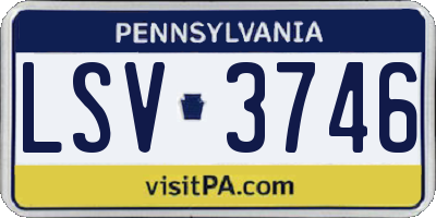 PA license plate LSV3746