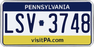 PA license plate LSV3748