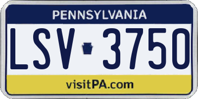 PA license plate LSV3750