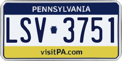 PA license plate LSV3751