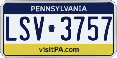 PA license plate LSV3757