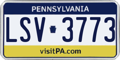 PA license plate LSV3773