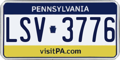 PA license plate LSV3776