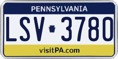 PA license plate LSV3780