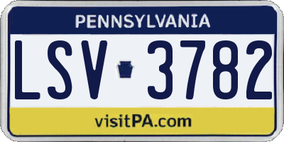 PA license plate LSV3782