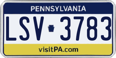 PA license plate LSV3783