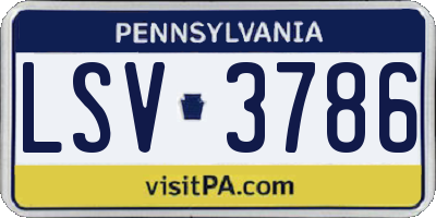 PA license plate LSV3786