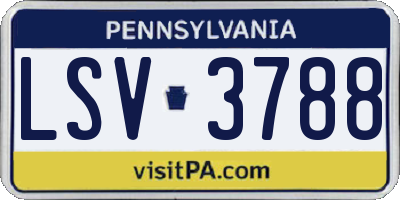 PA license plate LSV3788