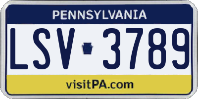 PA license plate LSV3789
