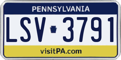 PA license plate LSV3791