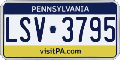 PA license plate LSV3795