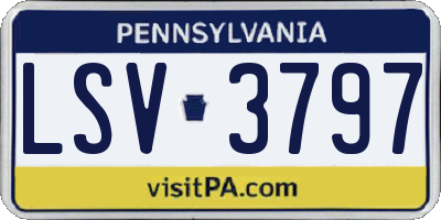 PA license plate LSV3797