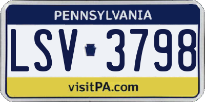 PA license plate LSV3798