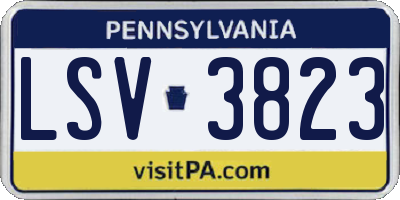PA license plate LSV3823