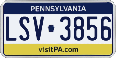 PA license plate LSV3856