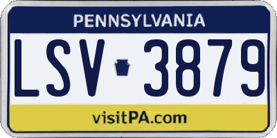 PA license plate LSV3879