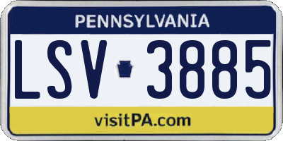 PA license plate LSV3885