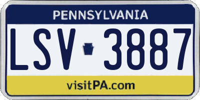 PA license plate LSV3887