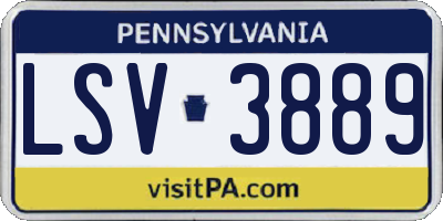 PA license plate LSV3889