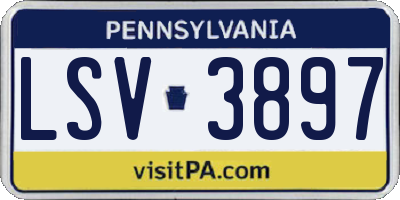 PA license plate LSV3897
