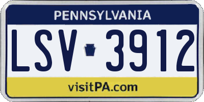 PA license plate LSV3912