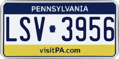 PA license plate LSV3956