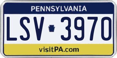 PA license plate LSV3970