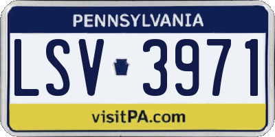 PA license plate LSV3971