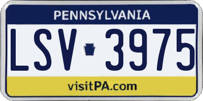 PA license plate LSV3975