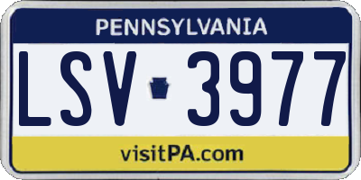 PA license plate LSV3977