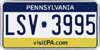 PA license plate LSV3995