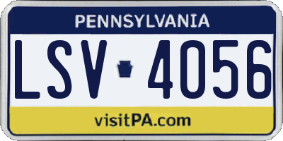 PA license plate LSV4056