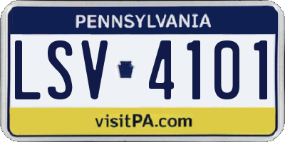 PA license plate LSV4101