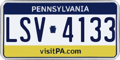PA license plate LSV4133