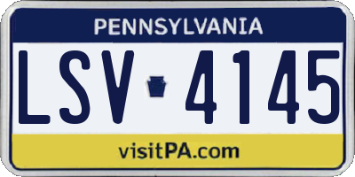 PA license plate LSV4145