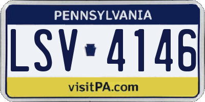 PA license plate LSV4146