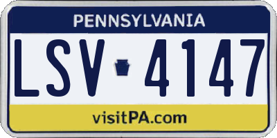 PA license plate LSV4147
