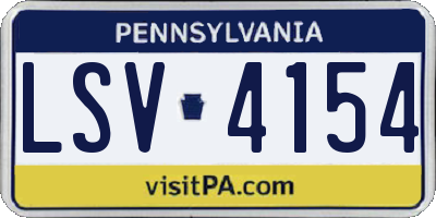 PA license plate LSV4154
