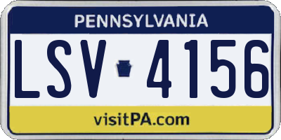 PA license plate LSV4156