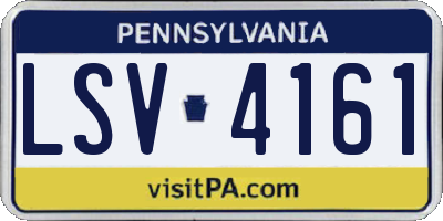 PA license plate LSV4161