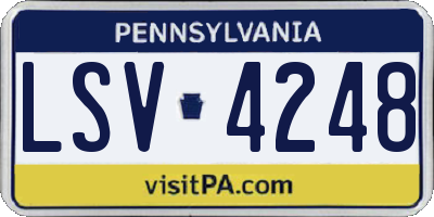 PA license plate LSV4248
